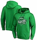 Men's Baltimore Ravens Pro Line by Fanatics Branded St. Patrick's Day Paddy's Pride Pullover Hoodie Kelly Green FengYun,baseball caps,new era cap wholesale,wholesale hats